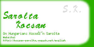 sarolta kocsan business card